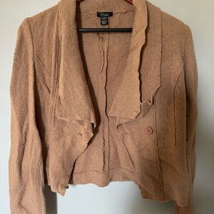 Tan Uno Cropped Blazer